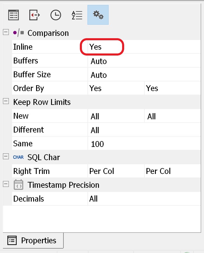 Inline Comparison Properties